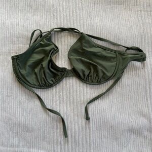 Olive Green Women's Swim Top